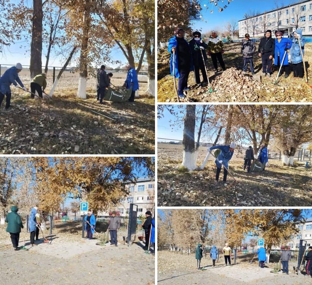 Жаңатілеу орта мектебі бойынша мектептің кіші қызметкерлерімен мектеп ауласына "Таза Қазақстан" жобасы аясында сенбілік ұйымдастырылды.